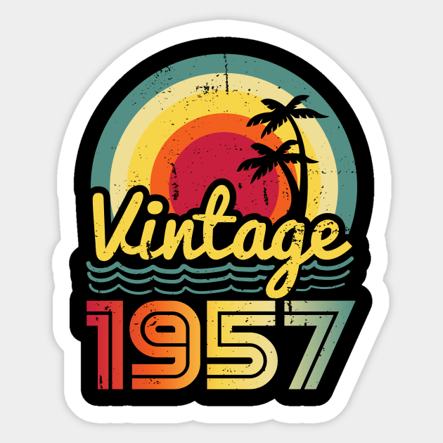 Vintage 1957 Made in 1957 66th birthday 66 years old Gift Sticker by Winter Magical Forest